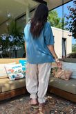 Izi Cheesecloth Button Tee Denim